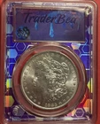 1883-O MORGAN SILVER DOLLAR PCGS MS 63 TRADER BEA PURPLE HOLDER