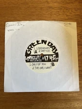 Green Day - 1000 Hours Hrs Lookout Records 7” Vinyl VG+ Missing Sleeve & Inserts