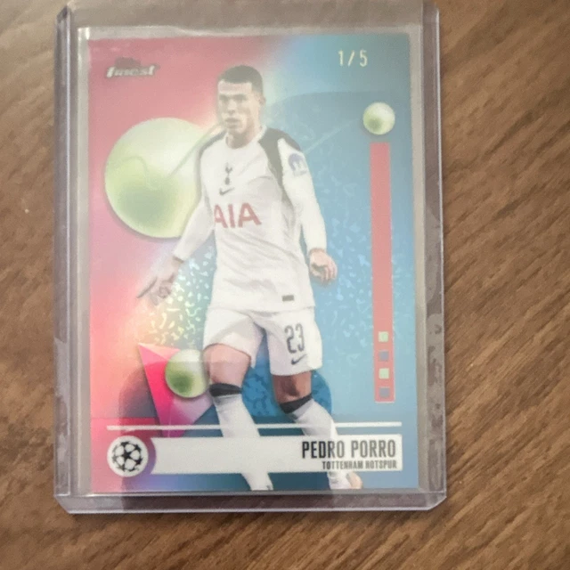 Topps Finest 2025 Pedro Porro Tottenham Hotspur UCL #139 Serial #D 1/5