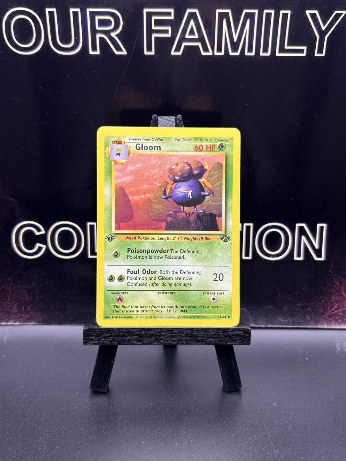1st Edition Gloom 37/64 Jungle Regular Uncommon WoTC Pokémon Trading CG 1999 LP