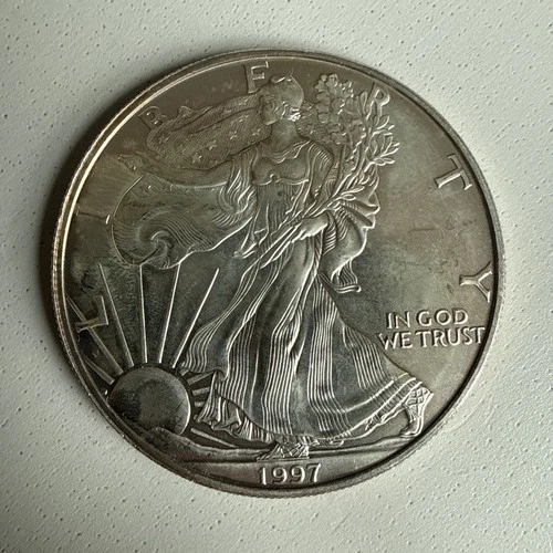 1997 American Silver Eagle BU Coin 1 Oz $1 Dollar Uncirculated, Minor scratched