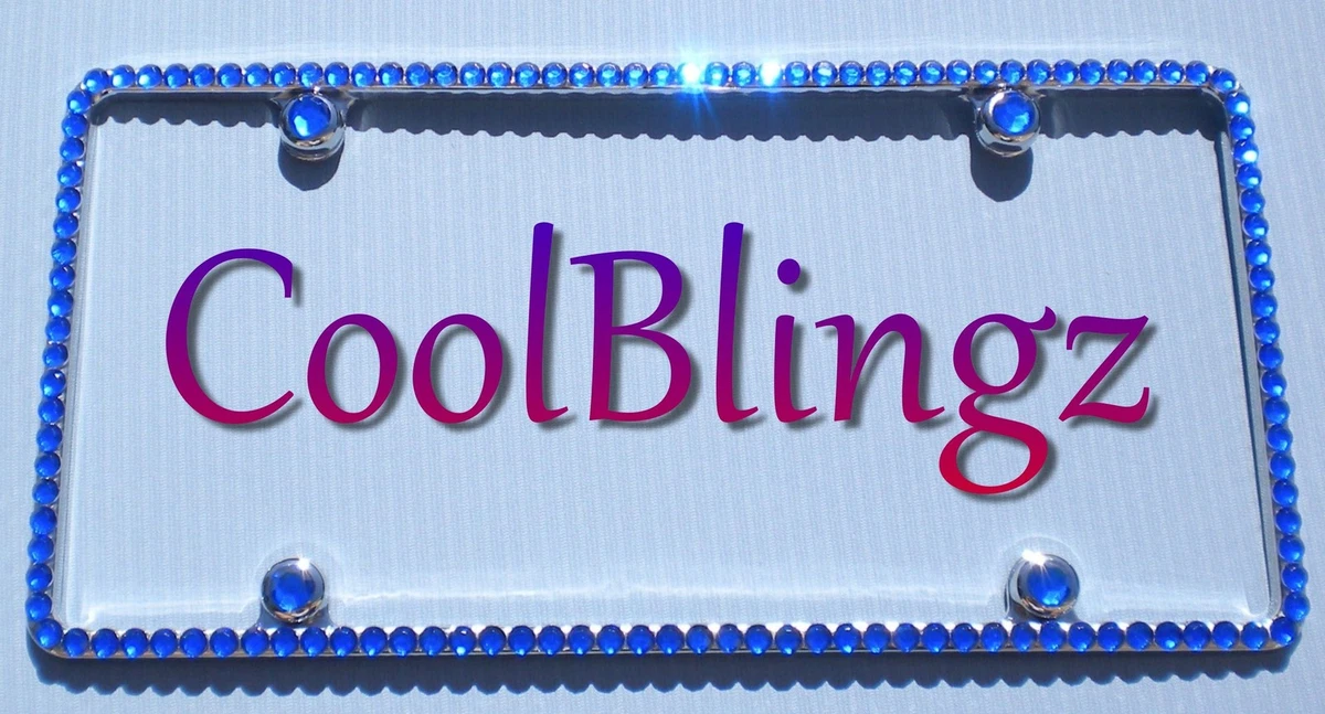 Thin bling license plate frame deals