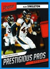 2024 Panini Prestige Football Prestigious Pros Alex Singleton PP-ASN Broncos