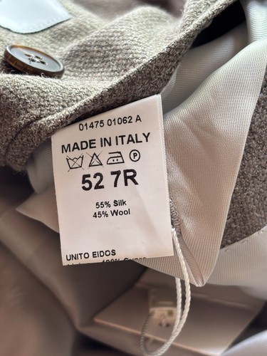 NWT Eidos Balthazar Silk Wool Blazer Size 42 (52 EUR) - 第 8/8 張圖片