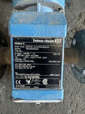 Endress Hauser Promag 50w25 FloMeter 7B048516000