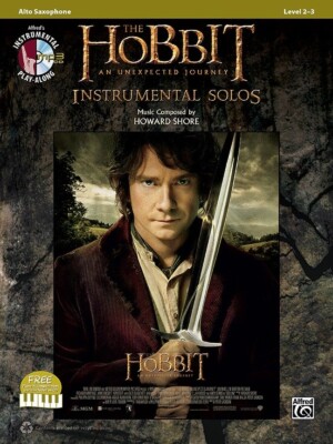 THE HOBBIT AN UNEXPECTED JOURNEY INSTRUMENTAL SOLOS ALTO SAX MUSIC BOOK/CD-NEW
