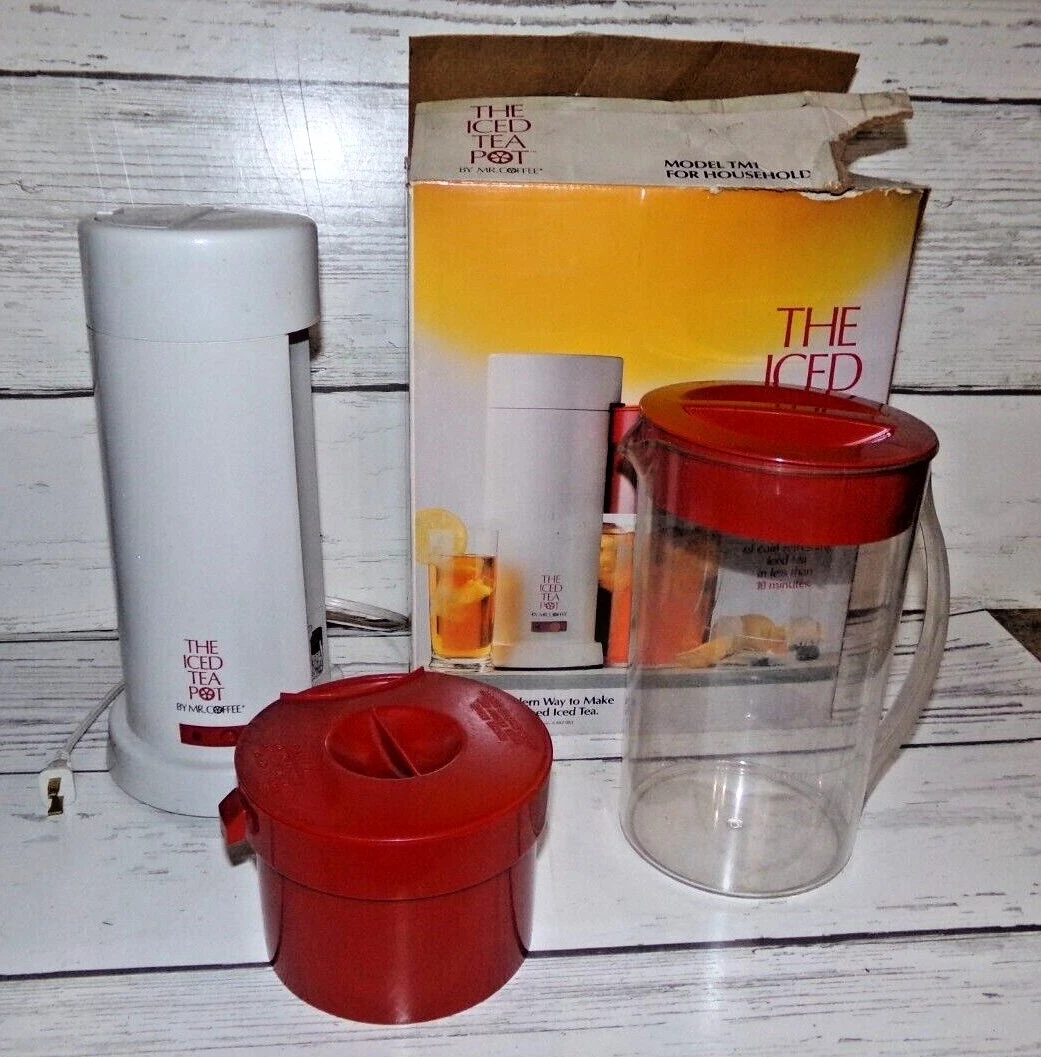 Mr. Coffee THE ICED TEA POT TM1 Iced Tea Maker Machine 2 QT Red