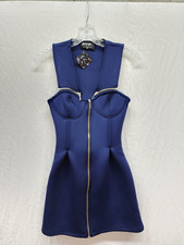 Nasty Gal Neoprene Dress Blue Size XS