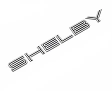 1pcs 07-09 SHELBY Letter Emblem Badge Rear Trunk Sticker Decal (Chrome/Black)