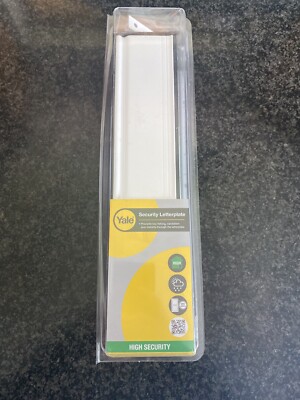 Yale P-YHSLP-WH Sicherheitsbriefschild 270 mm passend für 38-78 mm Türen, weiß, Briefkasten