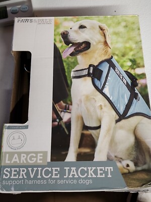 Service Dog Jacket Harness Large Dogs All Breeds w/ Handle