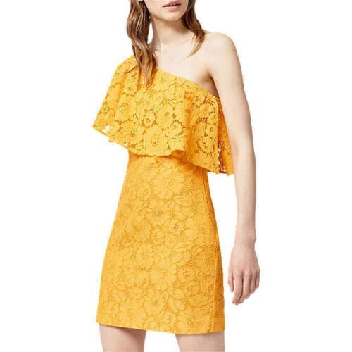 Warehouse Bonded Lace One Shoulder Dress Yellow Size UK 12 DH8 NN 15 | eBay