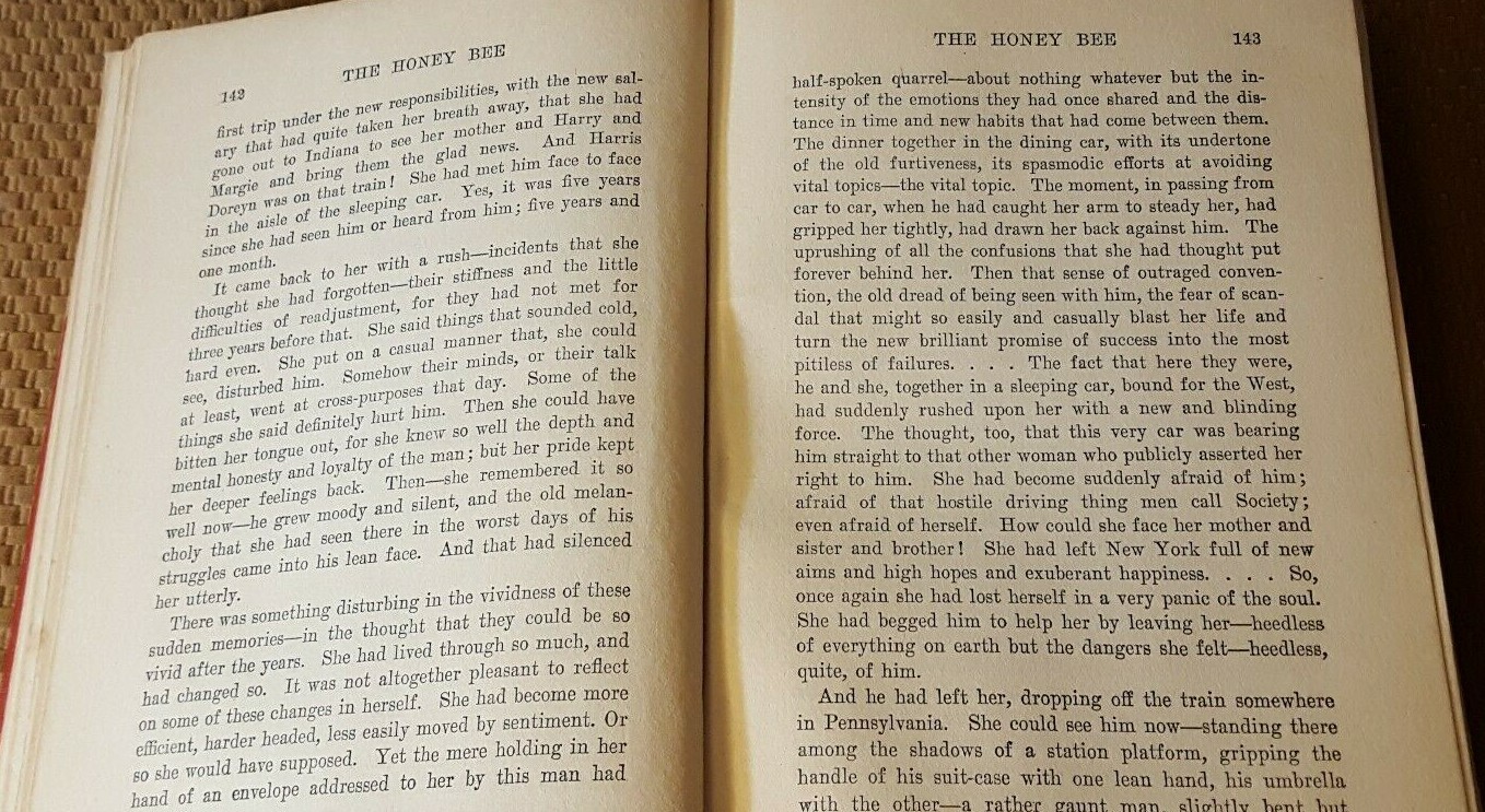 The Honey Bee A Novel by Samuel Merwin (1915, Hardcover) RARE Antique ...