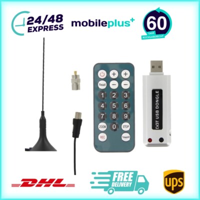 USB DVB-T Empfänger mit 28 dB Antenne für TV-Empfang