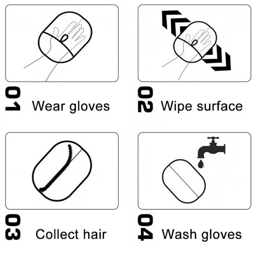 Pet Grooming Gloves Static Dedusting Brush Pet Hair Remover Brush Removing Home - Picture 19 of 23