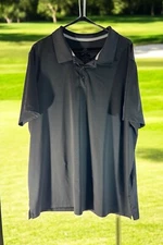 Champion Golf Polo Shirt Men's X-Large Solid Black Activewear/Causal