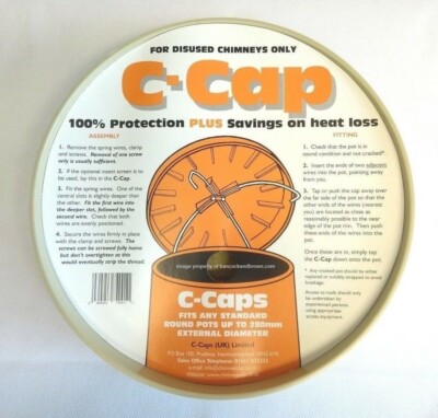 C KAPPE Buff Schornstein Abdeckhaube passt nicht benutzt Schornsteintöpfe bis 11'' 280 mm C-Kappe