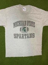 90s Michigan State Spartans - Vintage College Football Tee Shirt XL 