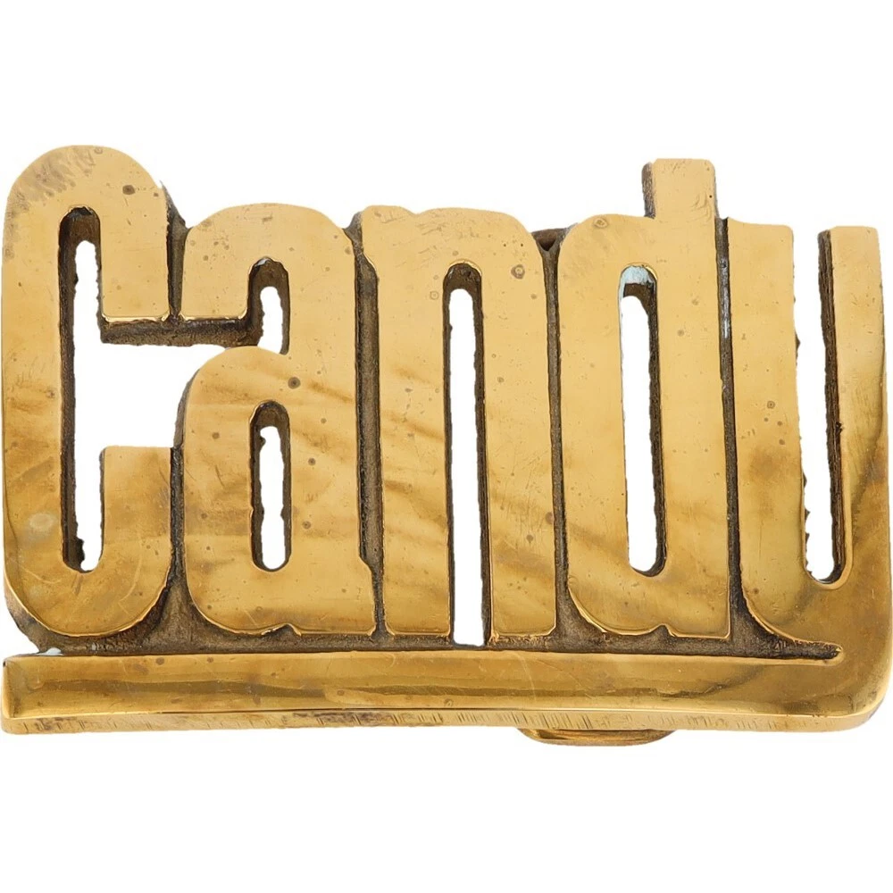 Brass name top belt buckles