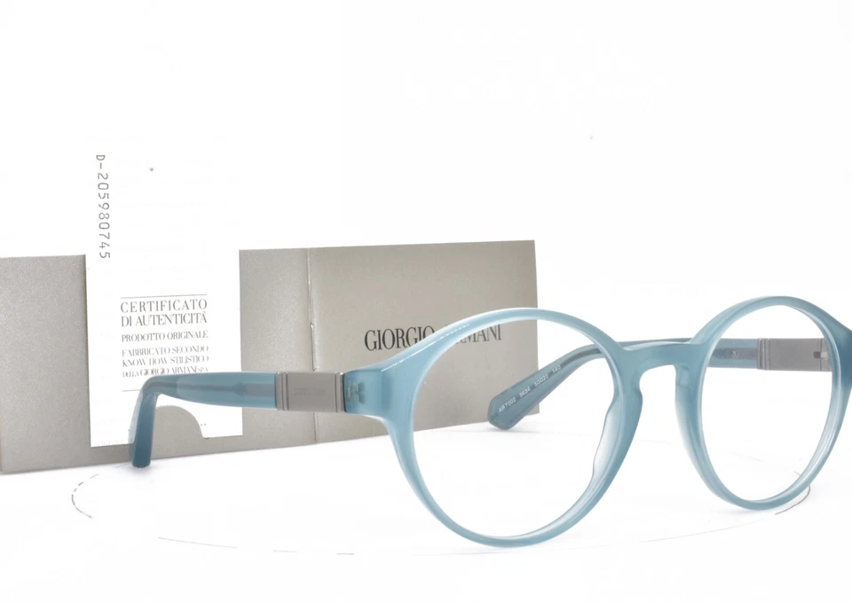 GIORGIO ARMANI 眼镜 Frosty Turquiose 圆形 Panto 框架 50-20-140 7002 5034 — 第 4/4 张图片