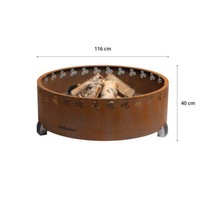 Edelrost Cortenstahl Feuerschale Legend Metall Feuerstelle Gartenfeuer Feuerkorb