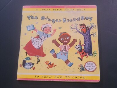 Vintage 1952 The Gingerbread Boy Book Read And Color, Regal Stationery Company