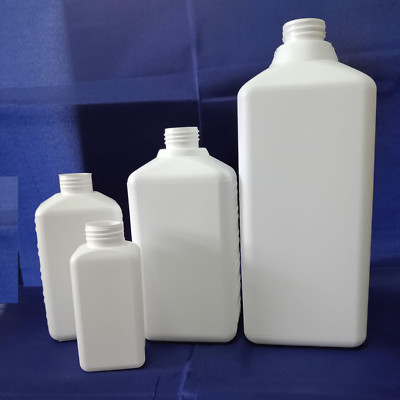 10x 500 ml Vierkantflasche HDPE Weiss Kunststoffflasche Rechteckflasche Labor