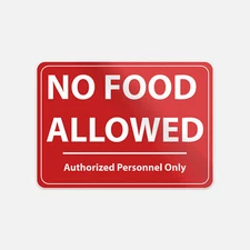 No Food Allowed Vinyl Sticker Decal