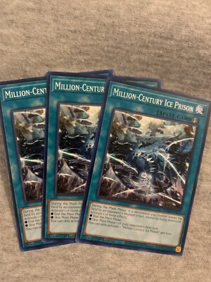 Yugioh! 3x Million-Century Ice Prison MP24-EN377 Common 1st Ed NM