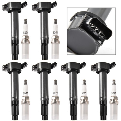 6PCS Ignition Coils + Spark Plugs For Camry Avalon Rav4 Sienna Venza