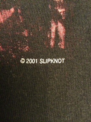 Slipknot - 2001 Black Shirt. S. Winterland. | eBay