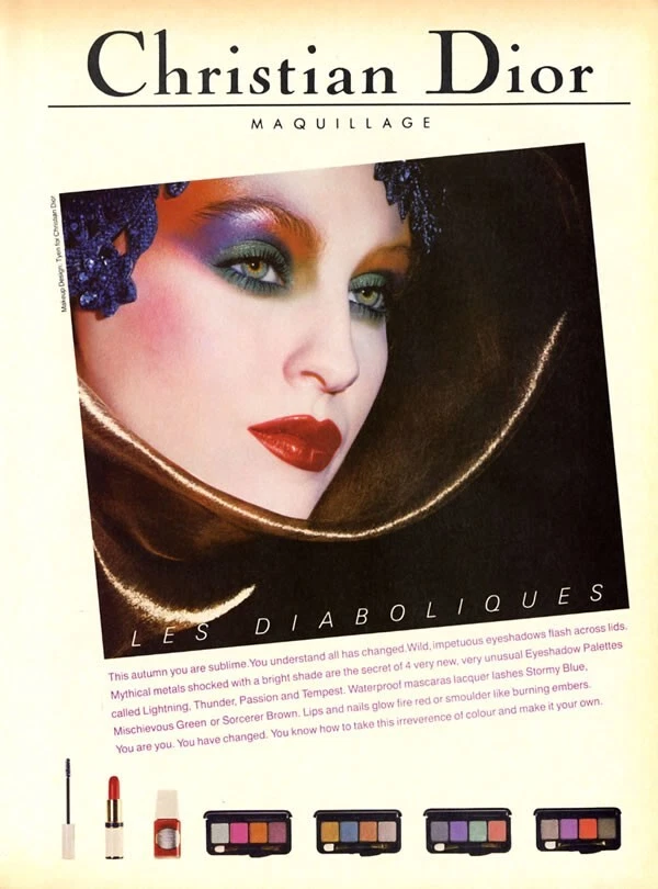 PUBLICITÉ MAGAZINE vintage 1 page maquillage Dior Tyen Les Diaboliques 1986