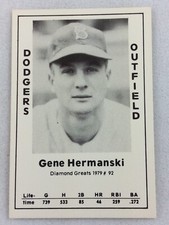 MLB 1979 Diamond Greats Baseball Card #092-Gene Hermanski, Dodgers