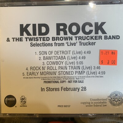 KID ROCK & The Twisted Brown Trucker Band CD 5 Selections From