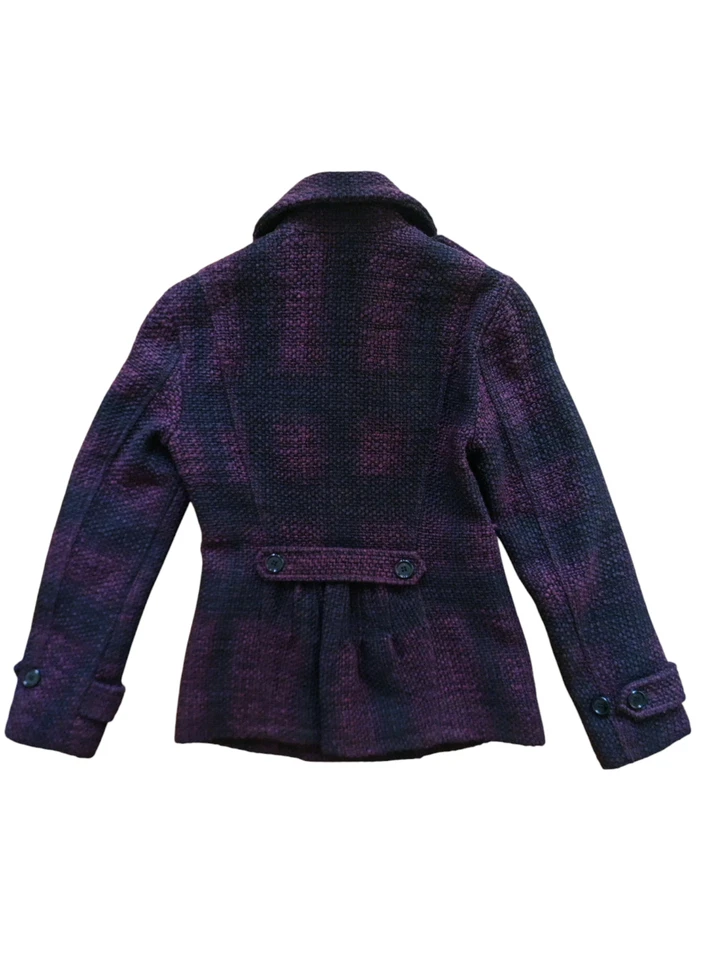 Burberry Brit женщин клетку PeaCoat nova чек смесь короткий размер США 2 FRA 34 - Изображение 4 из 4