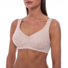 Cotton Wireless Bra Comfort Sleep Plus Size Minimizer Unlined Wirefree Soft