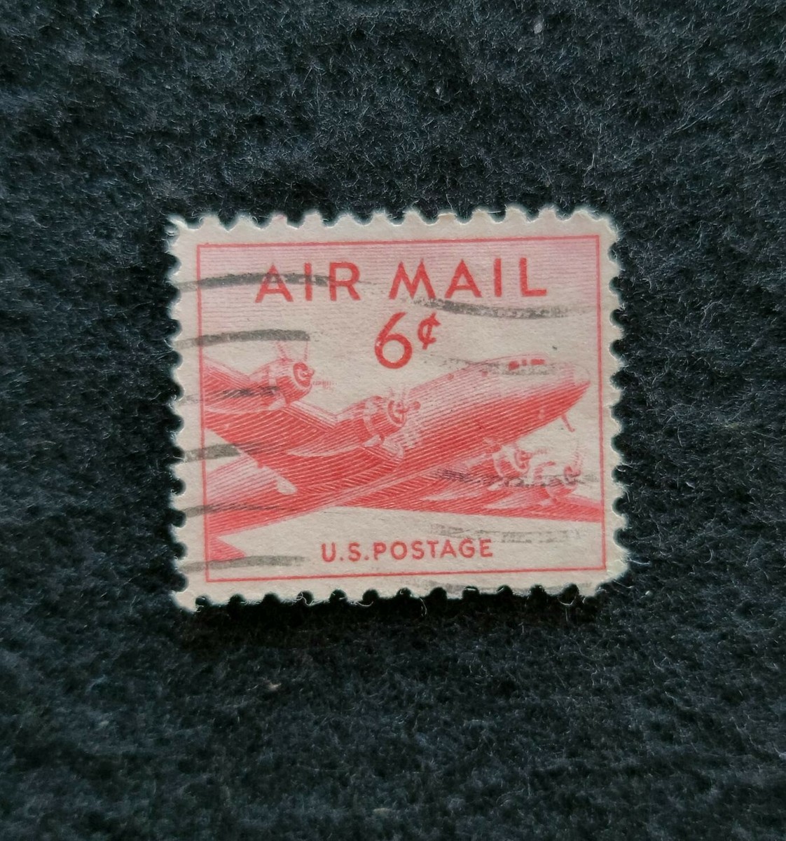 レア1940年代のレッドエアメール6セント使用済切手 RARE 1940S RED 6 CENT U.S. AIR-MAIL STAMP | eBay
