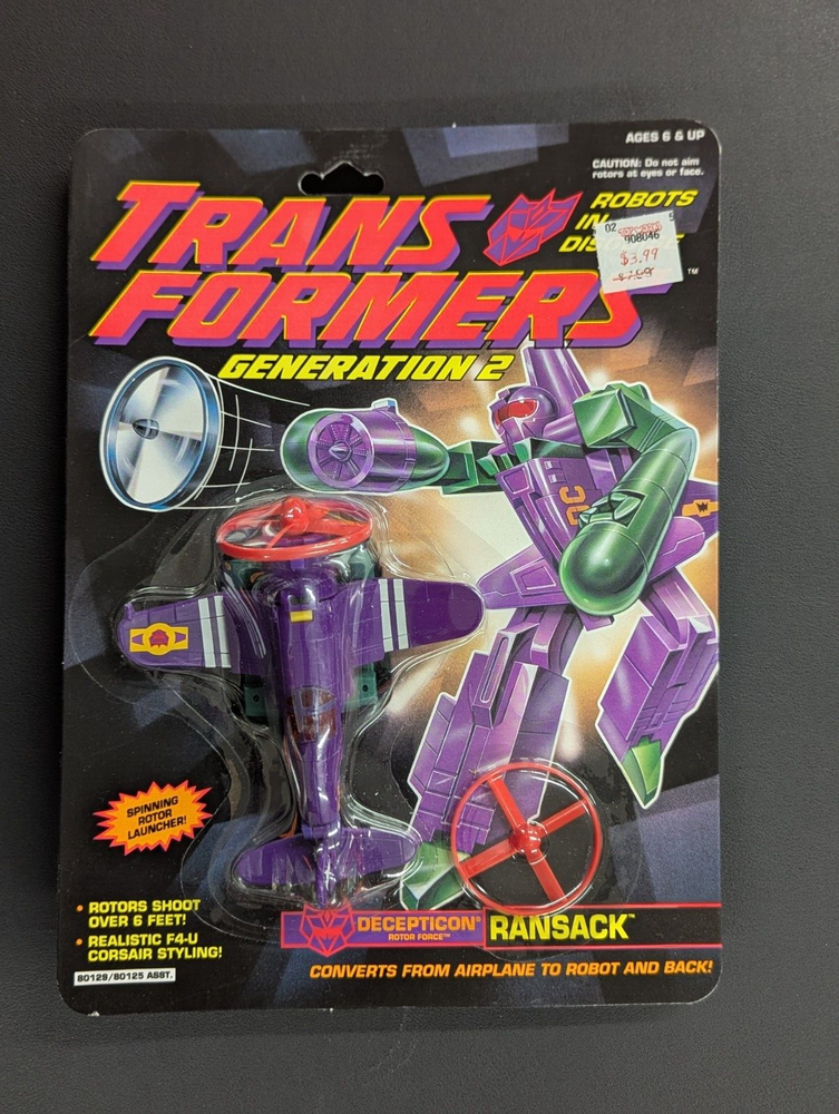 Transformers Generation 2 G2 Ransack Deception Rotor Force Hasbro 1993