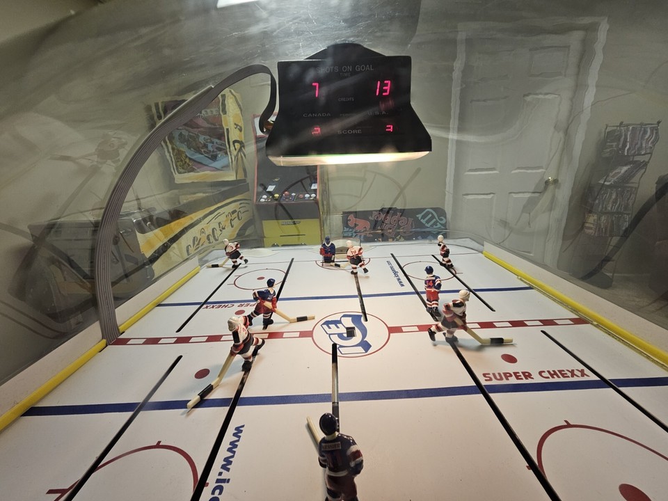 Used Custom Rangers Vs Devils Super Chexx Bubble Hockey eBay