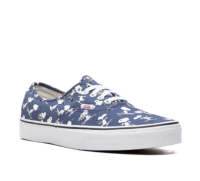 Vans Authentic X Peanuts Snoopy Low Skate Sneakers- Blue - Mens