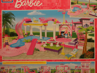 Barbie Pool Party & Mega Bloks 80228 159 Teile incl. Barbie + Ken NEU & OVP 
