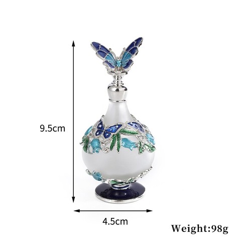 25ml Vintage Frosted Glass Perfume Bottle Refillable Lotion Essential Oil Bottle - Picture 4 of 10