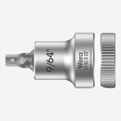 Wera 003082 3/8'' Drive Zyklop Hex-Plus Bit Socket with Holding Function 9/64''
