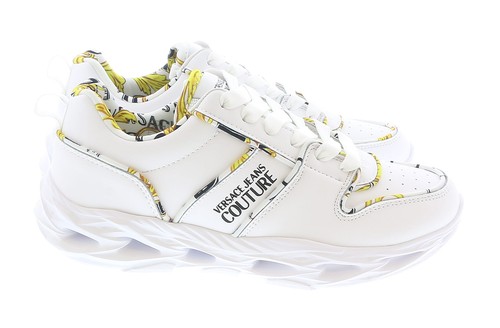 Versace Jeans Couture Low Top Signature Baroque Trim White Sneakers- - 第 2/4 張圖片