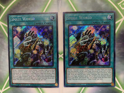 Yugioh! 2x Small World RA01-EN067 1x Platinum Secret Rare/1x Secret Rare  1st ED | eBay