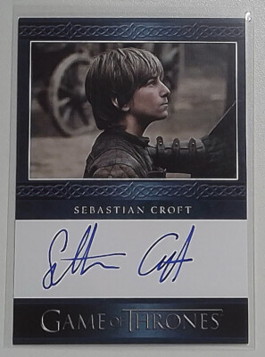 2023 Sebastian Croft as Young Ned Stark Game of Thrones Art & Images Blue Auto