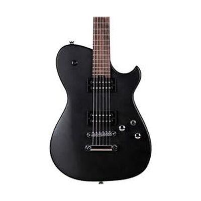 Cort 6 String Solid-Body Electric Guitar, Right, Satin Black, Full (MBM1SBLK)