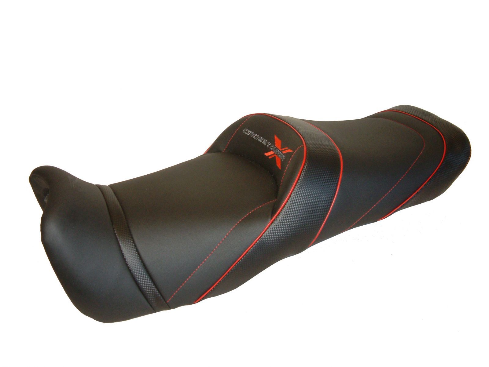 Selle grand confort compatible Crosstourer VFR 1200 X revêtement anti-glisse noir