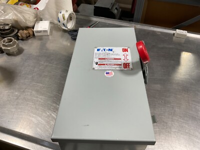 Eaton DH362FDK Heavy Duty Safety Switch, 60A, 600V, 3P, NEMA 12 NEW