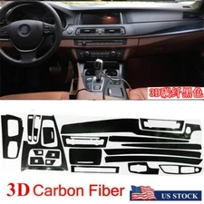 3D Carbon Fiber Pattern Interior Trim Vinyl Sticker For 2011-17 BMW 5 Series F10